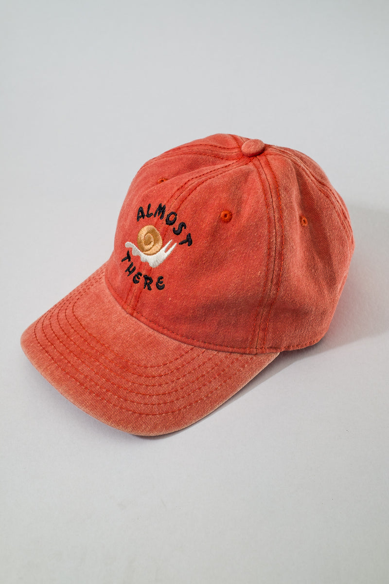 almost there faded dad hat - faded orange