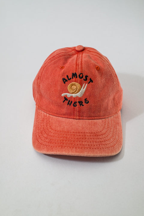 almost there faded dad hat - faded orange