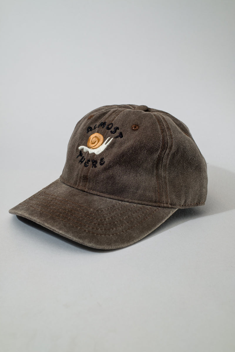 almost there faded dad hat - faded chocolate