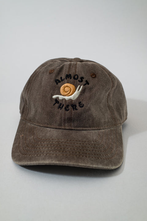 almost there faded dad hat - faded chocolate