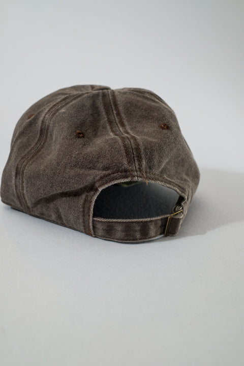 almost there faded dad hat - faded chocolate