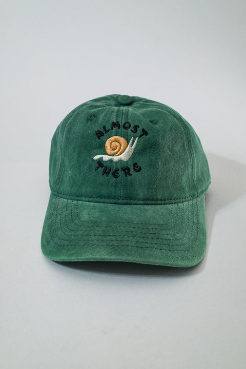 almost there faded dad hat - faded moss green