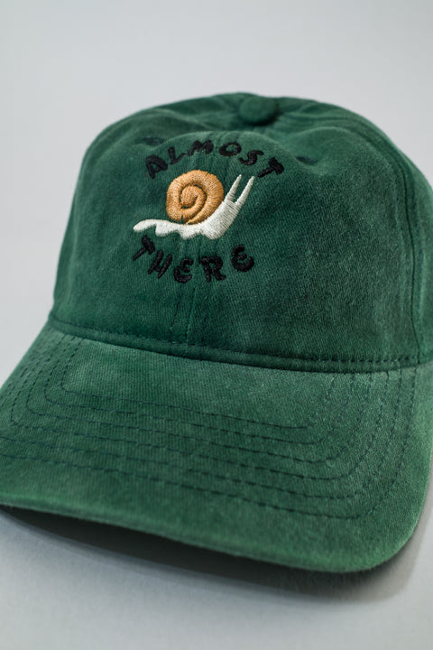 almost there faded dad hat - faded moss green