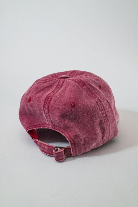 almost there faded dad hat - faded wine