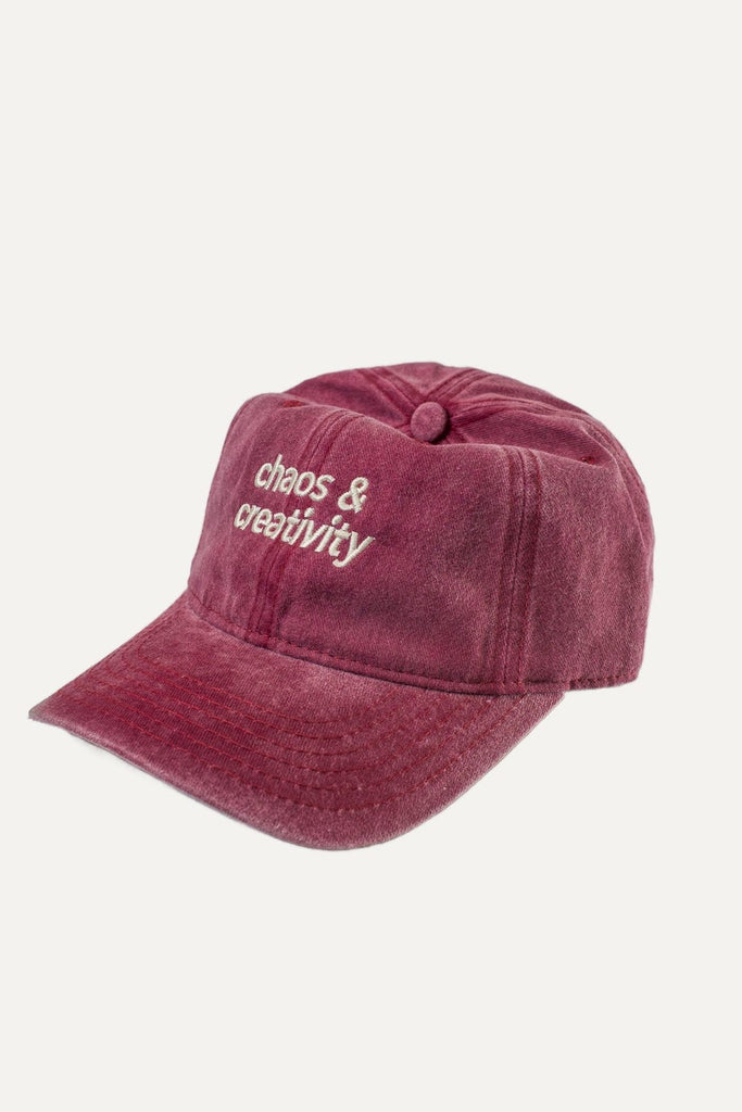 Chaos & Creativity logo hat - faded wine