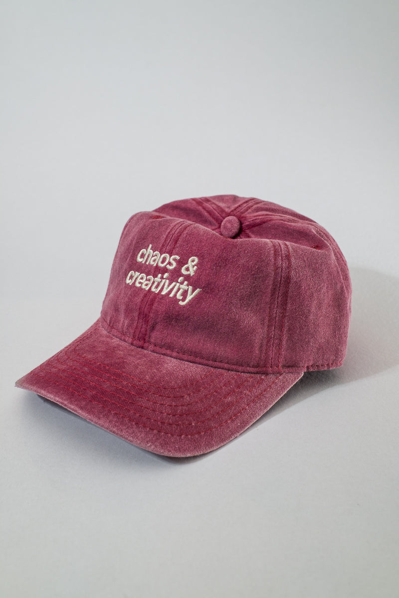 Chaos & Creativity logo hat - faded wine
