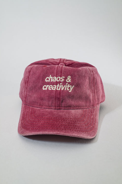 Chaos & Creativity logo hat - faded wine