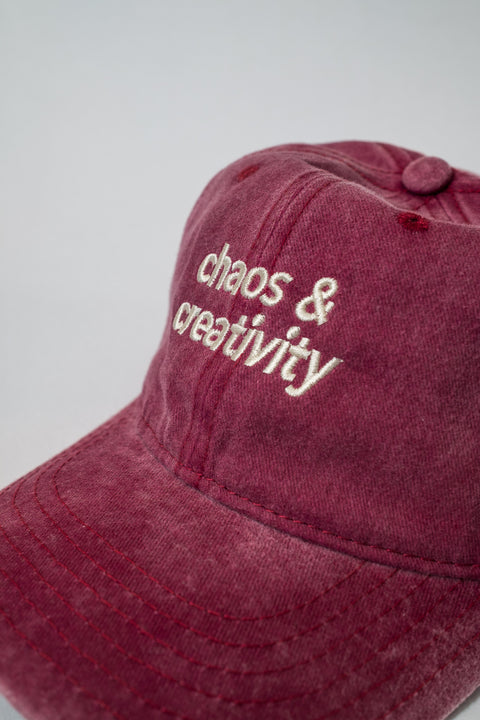 Chaos & Creativity logo hat - faded wine