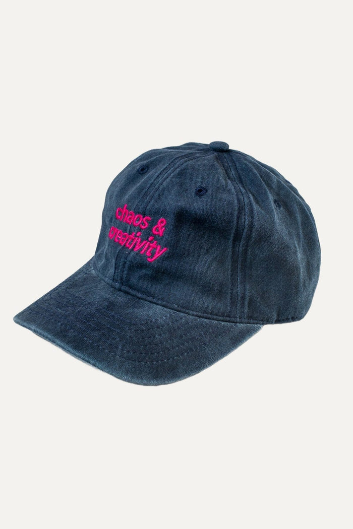 dad-hat-chaos-&-creativity-denim-blue