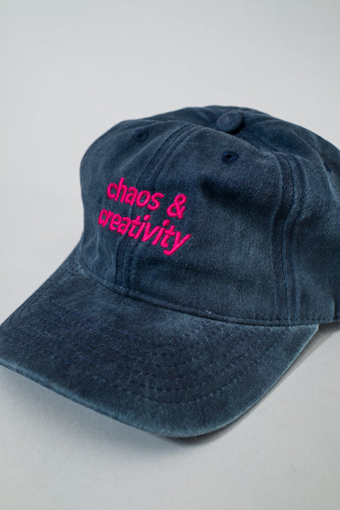 2 Chaos & Creativity logo hat - Denim blue