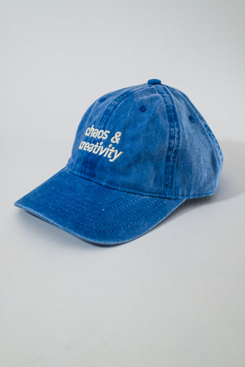 Chaos & Creativity logo hat - bright blue