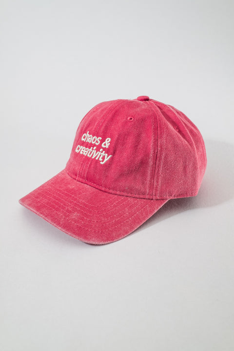 2 Chaos & Creativity logo hat - Bright red