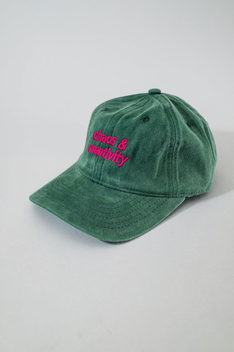 Chaos & Creativity logo hat - moss green
