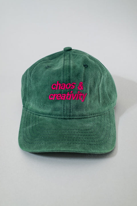 Chaos & Creativity logo hat - moss green