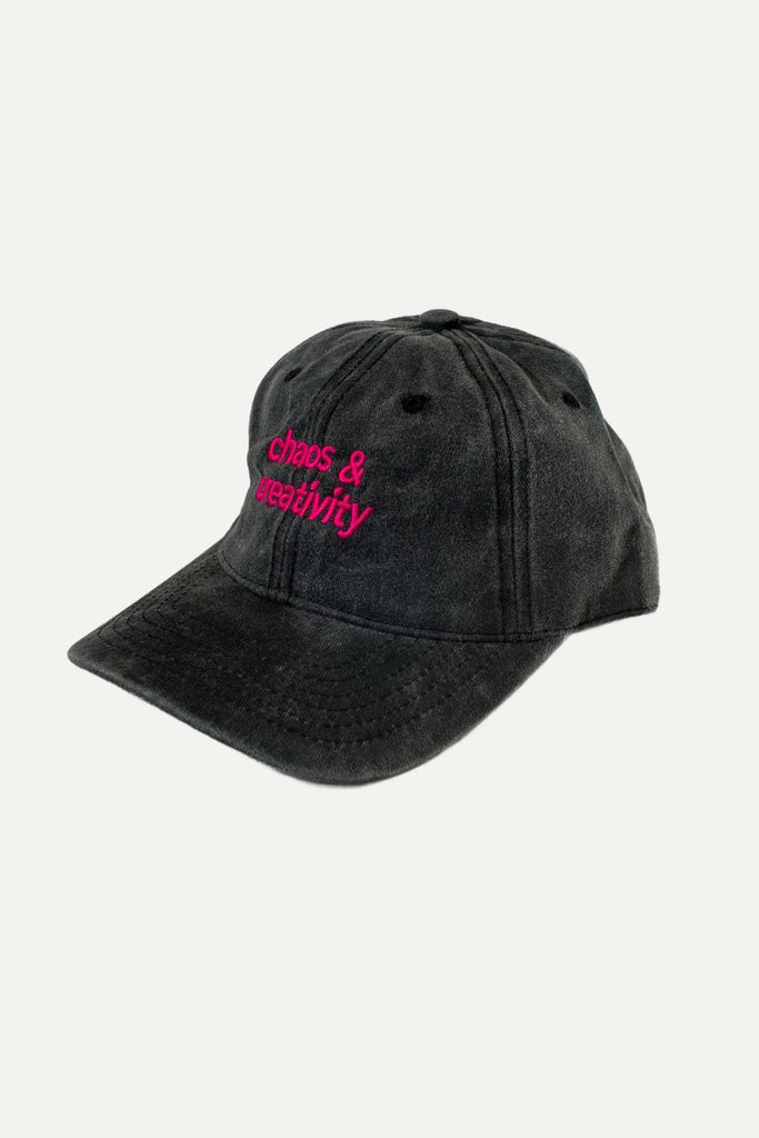 Chaos & Creativity logo hat - faded black