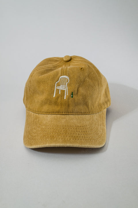 millennial holiday dad hat faded ocre