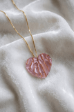 925 pink hearth gold plated silver