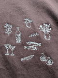 dinner with friends brown organic boxy tee