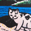 a cat trapped on an island organic cotton unisex t-shirt te koop bij Almost Summer Amsterdam 10884