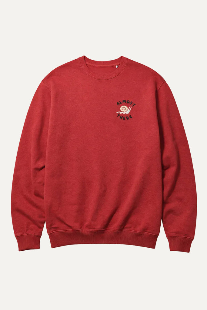 almost there red earth heavy organic cotton sweater