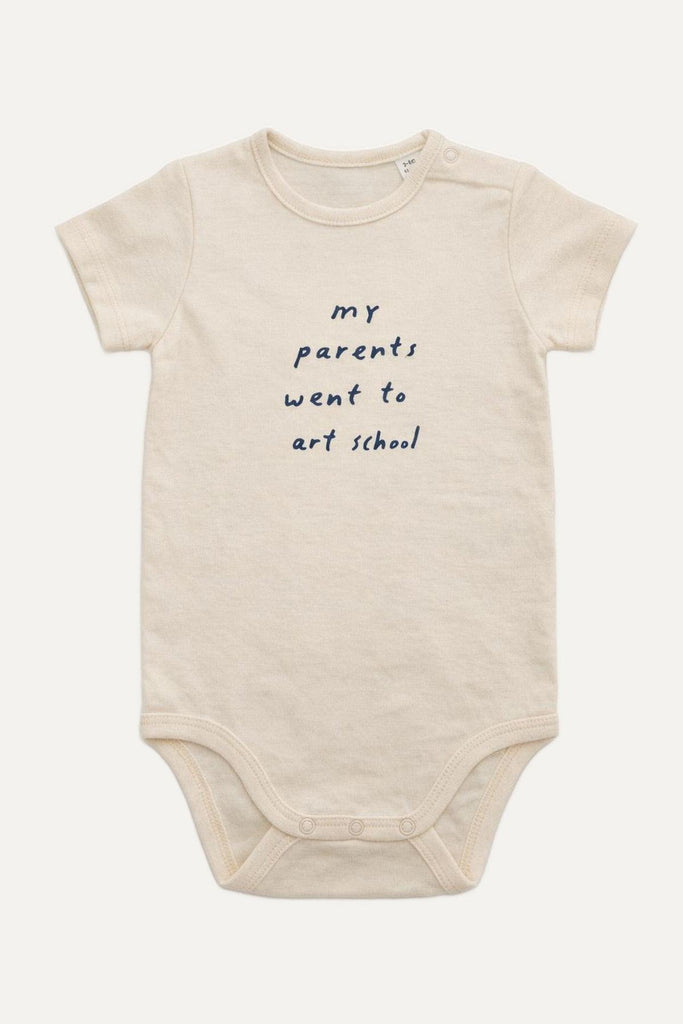 my parents went to art school romper organic cotton