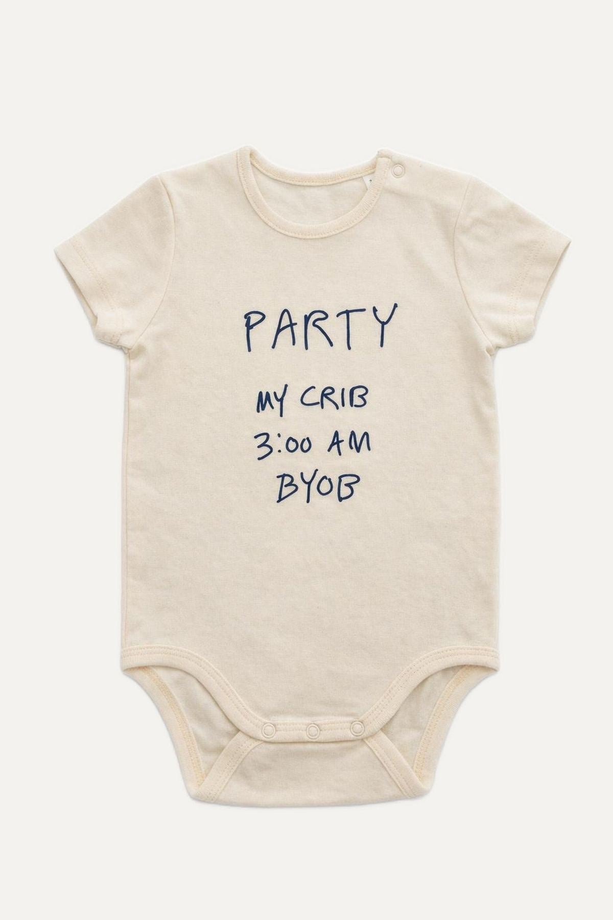 party my crib romper organic cotton