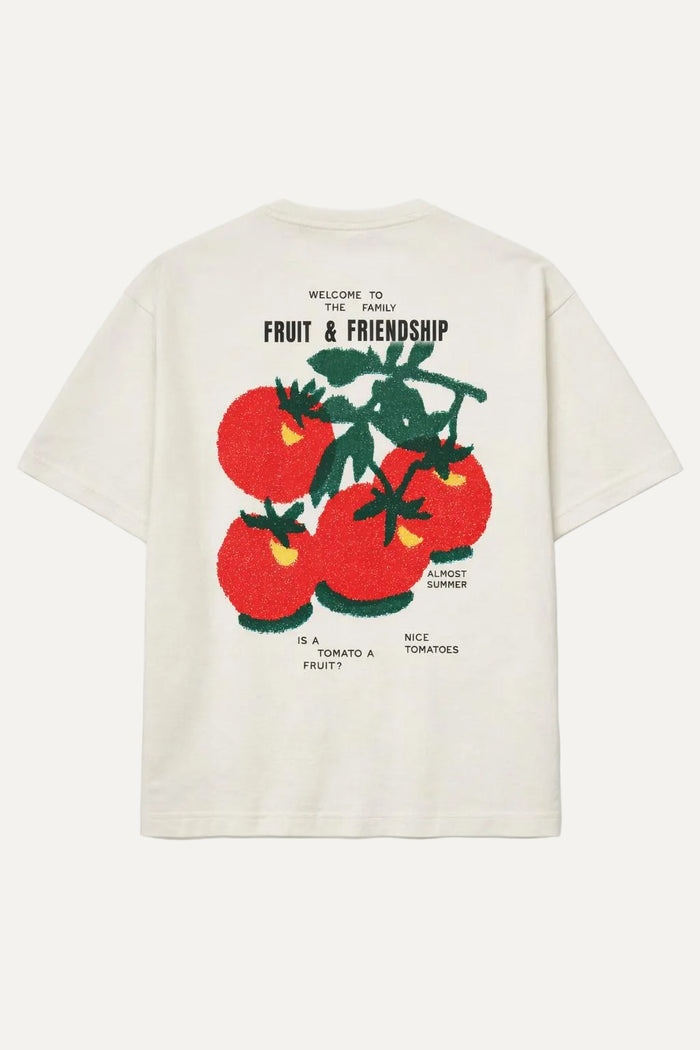 Fruit and Friendship Tomatoes organic cotton oversized t-shirt