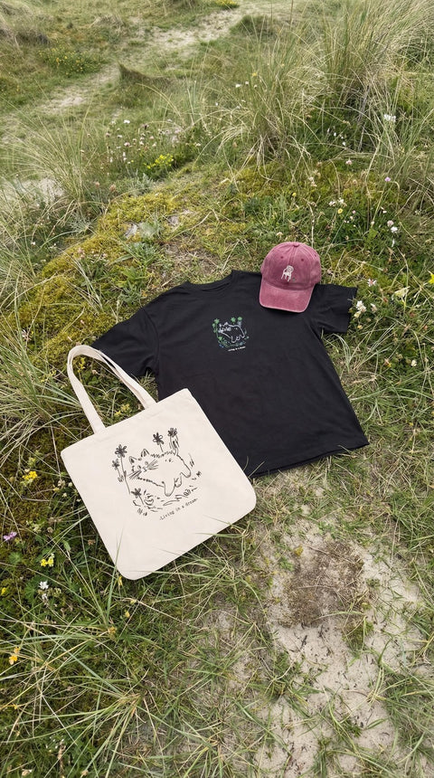 living in a dream organic cotton tote bag