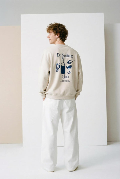 do nothing club sweater natural raw organic cotton