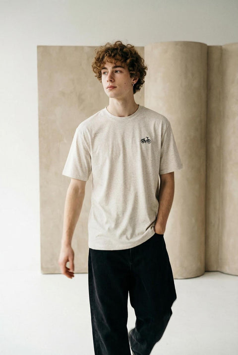 fiets eco-heather organic cotton unisex t-shirt