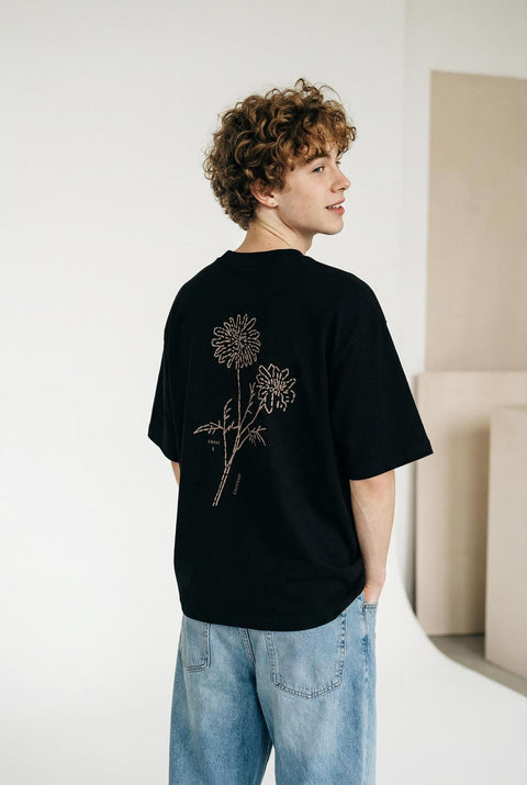 Chaos & Creativity flower unisex organic t-shirt