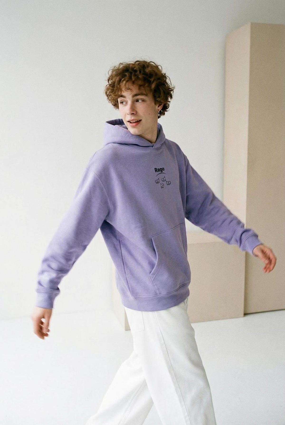 violet hoodie Rage organic cotton