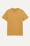 Yellow dot Ochre vintage washed organic cotton t-shirt