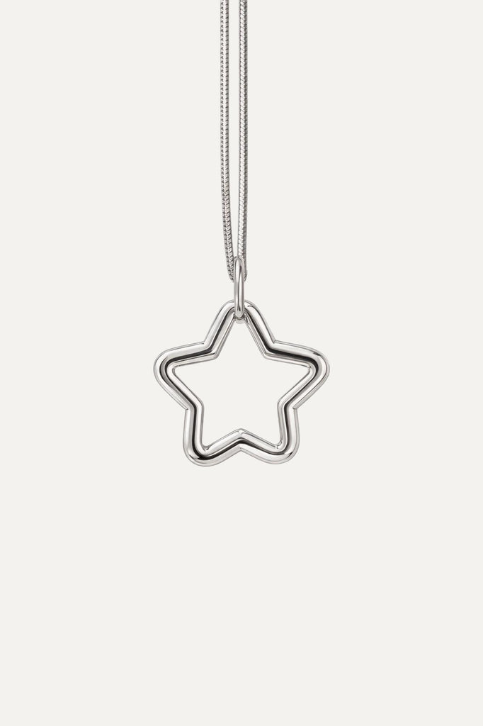 SILVER STAR necklace 925 silver and stainlessteel