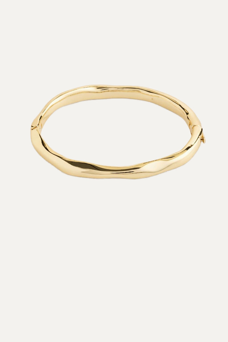 LIGHT recycled bangle gold-plated