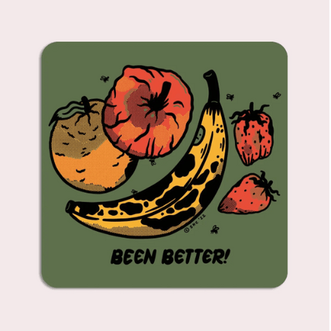 been-better-fruit-plate-sticker te koop bij Almost Summer Amsterdam 10239