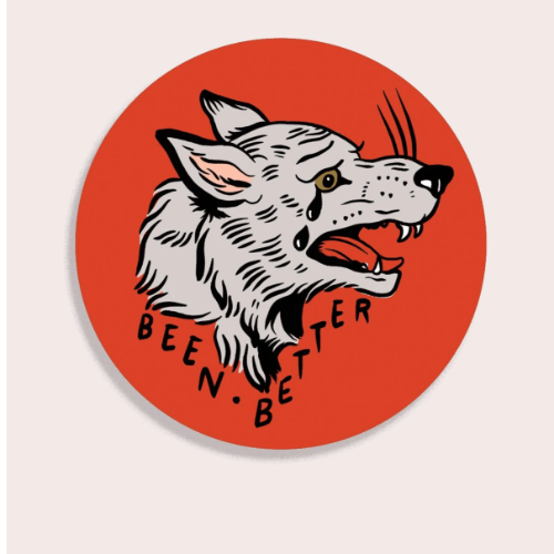Been Better (Wolf) Vinyl Sticker te koop bij Almost Summer Amsterdam 10333