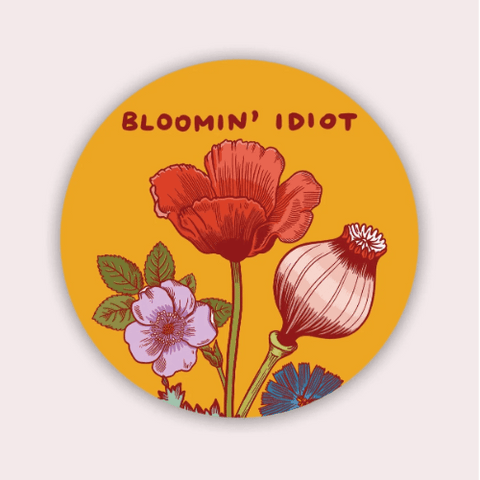 Bloomin' Idiot Vinyl Sticker te koop bij Almost Summer Amsterdam 10207