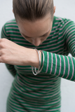Stainless steel bracelet 3mm rhodium plated