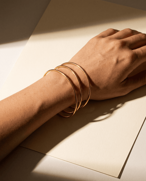 Stainless steel bracelet 3mm Gold Big