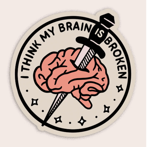 Brain-is-Broken-sticker te koop bij Almost Summer Amsterdam 10237