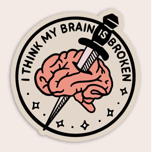 Brain-is-Broken-sticker te koop bij Almost Summer Amsterdam 10237