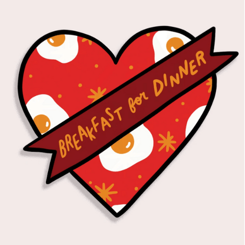 Breakfast for Dinner Vinyl Sticker te koop bij Almost Summer Amsterdam 10486