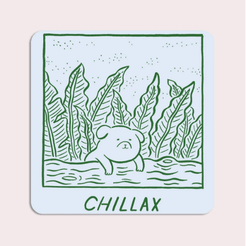 Chillax Vinyl Sticker te koop bij Almost Summer Amsterdam 10906