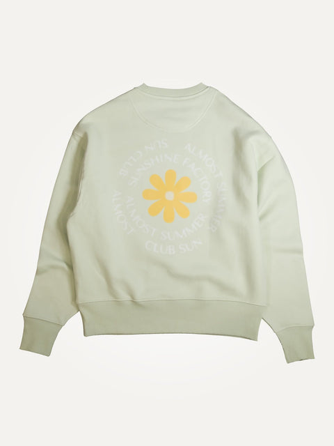 club sunshine factory stem green unisex loose organic sweater te koop bij Almost Summer Amsterdam 11055