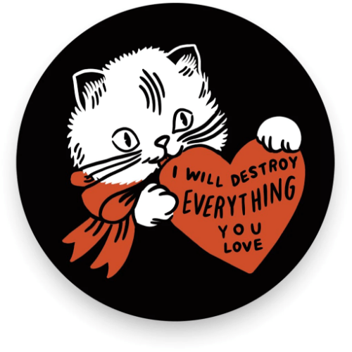 Destroy (Cat) Vinyl Sticker te koop bij Almost Summer Amsterdam 10086