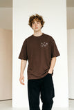 dinner with friends brown organic boxy tee