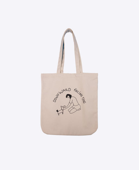 downward facing dog organic cotton premium tote bag te koop bij Almost Summer Amsterdam 10191