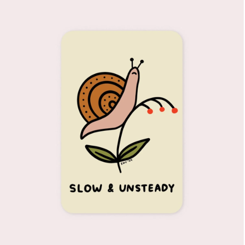 Slow and Unsteady Vinyl Sticker