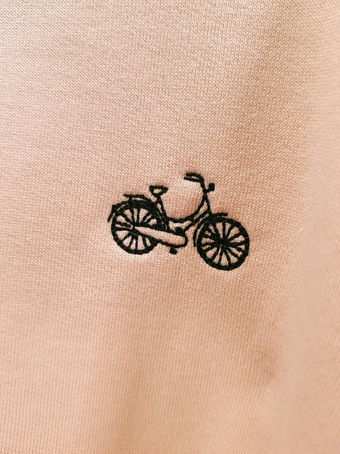 fiets mini misty pink organic cotton womens sweater te koop bij Almost Summer Amsterdam 10497